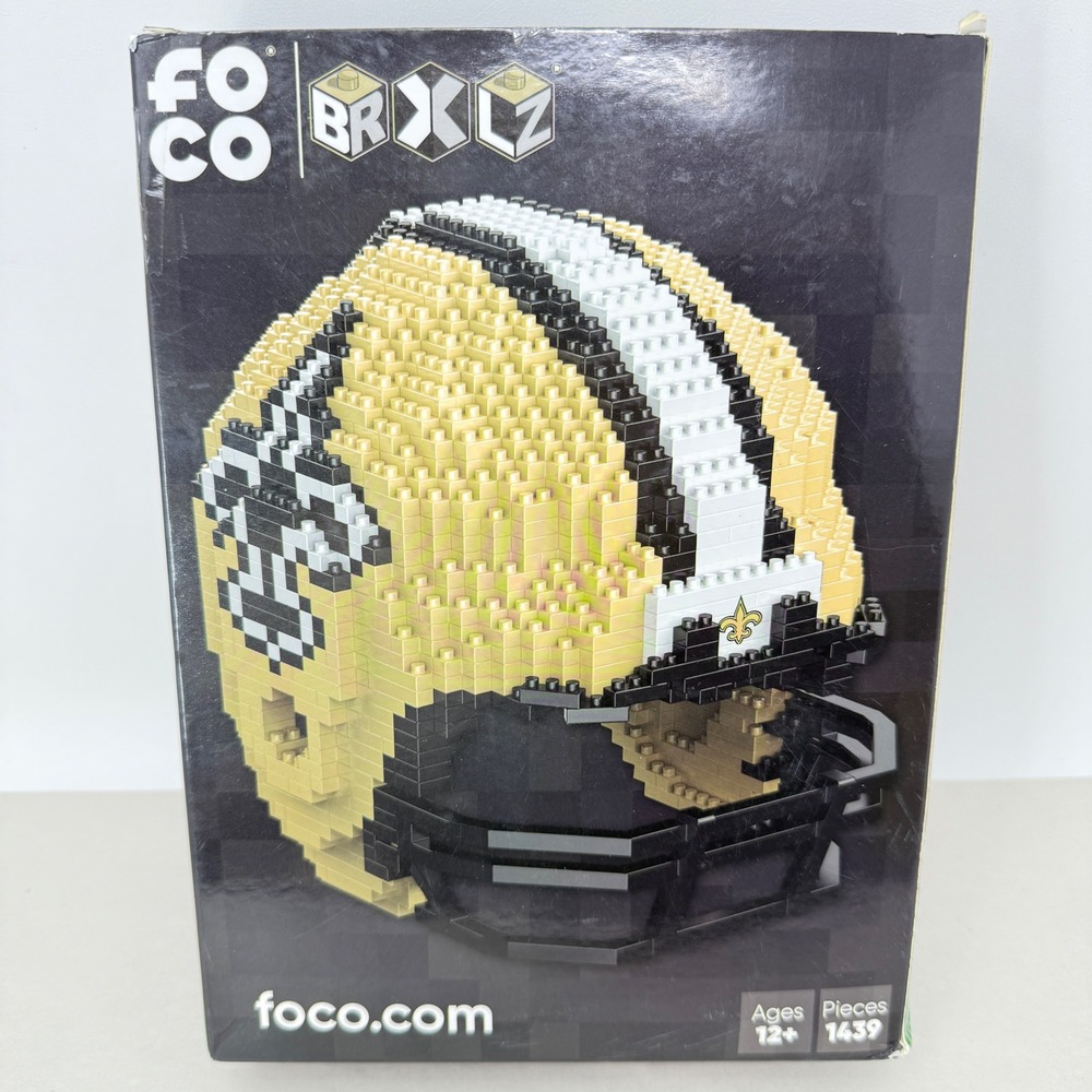 New Orleans Saints FOCO NFL BRXLZ Team Helmet 3-D Construction Block Set